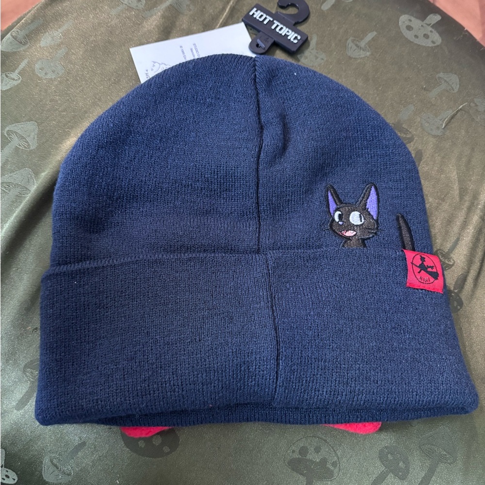 Studio Ghibli Kiki’s Delivery Service Navy Beanie with Hot Pink Bow- anime - Picture 3 of 8